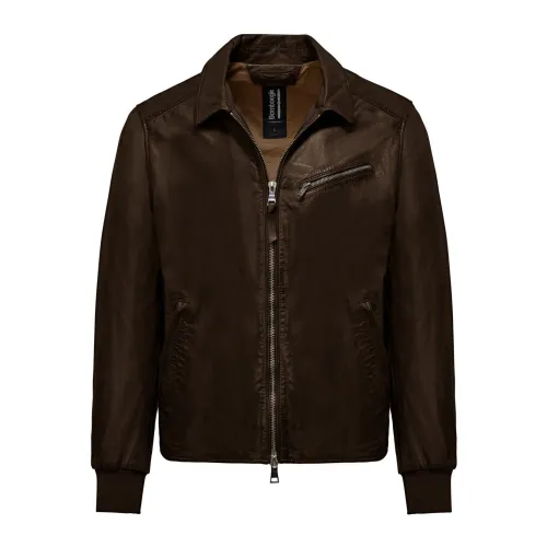 BomBoogie , Nash leather jacket ,Brown male, Sizes: