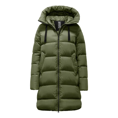 BomBoogie , Nylon Long Down Jacket - Geneva ,Green female, Sizes: