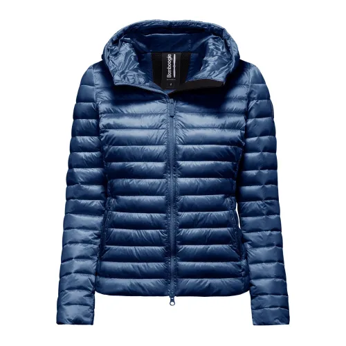 BomBoogie , Padded Jacket with Hood in Bright Nylon ,Blue female, Sizes: