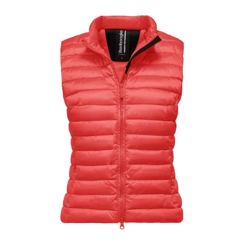BomBoogie , Padded Vest in Shiny Nylon ,Red female, Sizes: