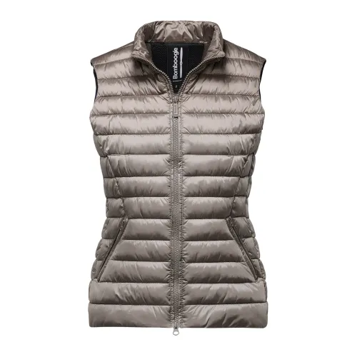 BomBoogie , Short Synthetic Padded Vest ,Brown female, Sizes: