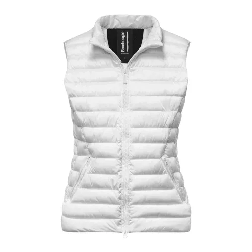 BomBoogie , Short Synthetic Padded Vest ,White female, Sizes: