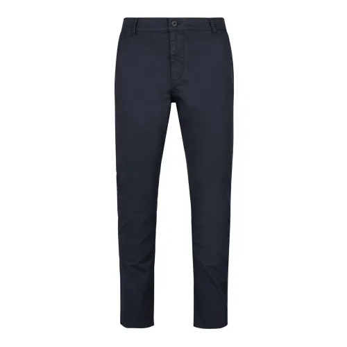 BomBoogie , Stretch Cotton Piqué Effect Chino Pants ,Blue male, Sizes: