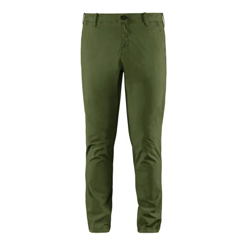 BomBoogie , Stretch Cotton Poplin Chino Pants ,Green male, Sizes: