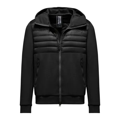 BomBoogie , Turin Jacket - Neoprene and Nylon Ripstop Jacket ,Black male, Sizes: