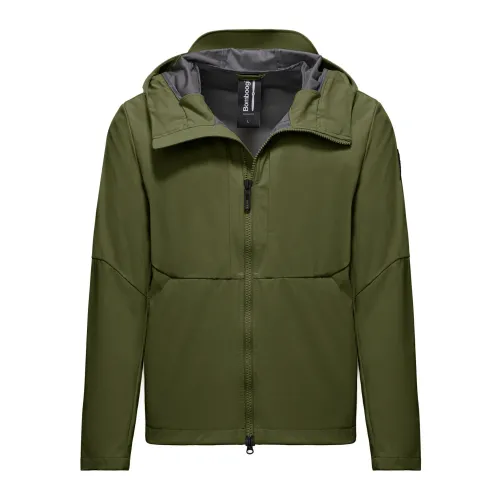 BomBoogie , Unlined Rain Jacket -Tokyo Techno Jacket ,Green male, Sizes: