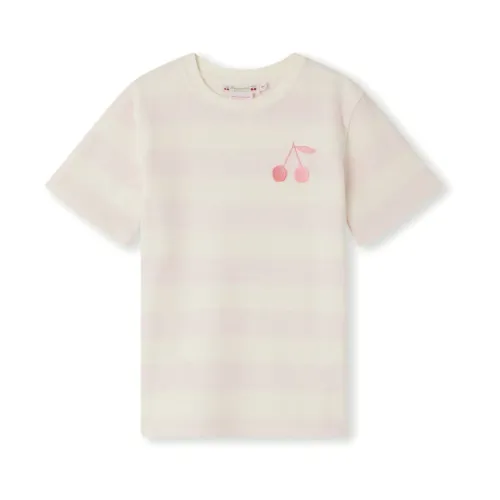 Bonpoint , Cherry Print T-shirts and Polos ,Pink female, Sizes: