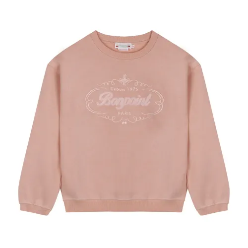 Bonpoint , Light Pink Logo Sweatshirt ,Pink unisex, Sizes: