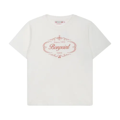Bonpoint , Thida Logo Print T Shirt ,White female, Sizes: