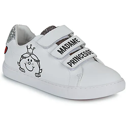 Bons baisers de Paname  EDITH MONSIEUR MADAME PRINCESSE  girls's Children's Shoes (Trainers) in White