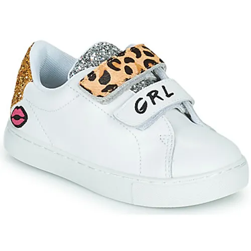 Bons baisers de Paname  MINI EDITH GRL PWR  girls's Children's Shoes (Trainers) in White