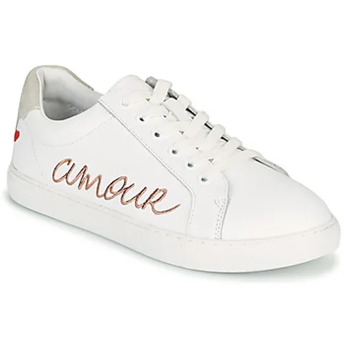 Bons baisers de Paname  SIMONE AMOUR BLANC ROSE GOLD  women's Shoes (Trainers) in White