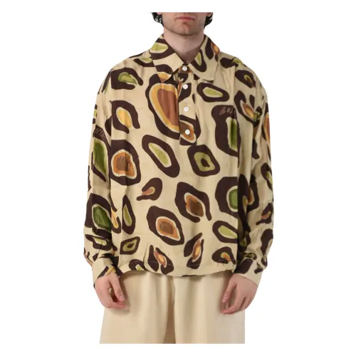 Bonsai , Ladybug Oversized Shirt ,Beige male, Sizes: