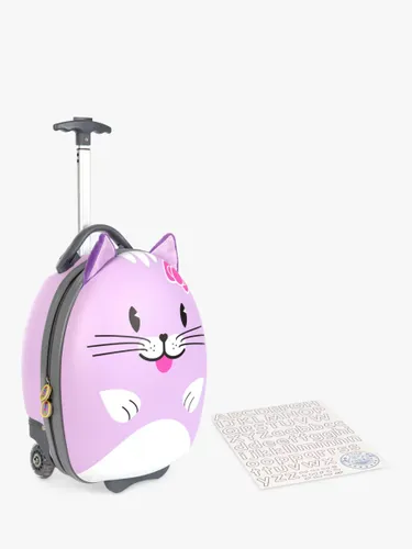 boppi Tiny Trekker Cat 2 Wheel Cabin Suitcase, 17L, Purple - Purple - Unisex