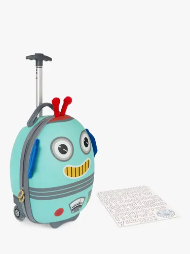 boppi Tiny Trekker Robot 2 Wheel Cabin Suitcase, 17L, Blue - Blue - Unisex