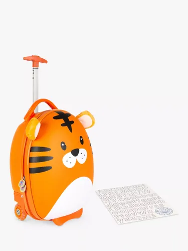 boppi Tiny Trekker Tiger 2 Wheel Cabin Suitcase, 17L, Orange - Orange - Unisex