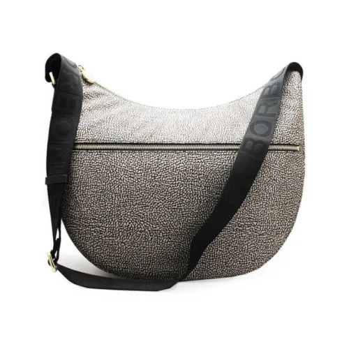 Borbonese , Large Nylon OP Shoulder Bag for Modern Women ,Gray female, Sizes: ONE SIZE
