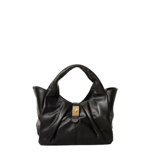 Borbonese , Medium Shopping Bag - Cortina Collection ,Black female, Sizes: ONE SIZE