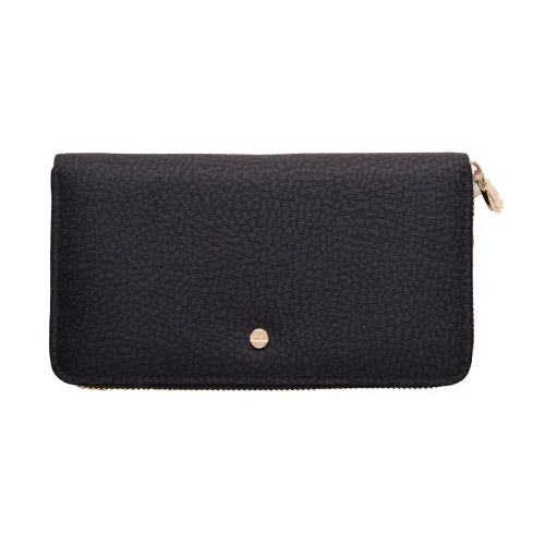 Borbonese , Stylish Compact Wallet with Zipper Closure ,Black female, Sizes: ONE SIZE