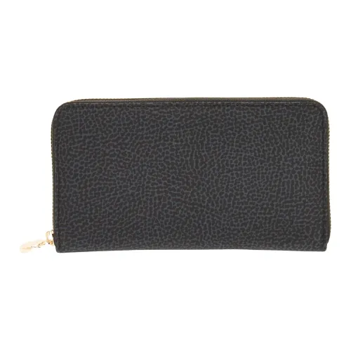 Borbonese , Zip Around Wallet - Stylish and Secure ,Gray female, Sizes: ONE SIZE