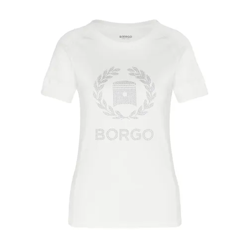 Borgo , Borgo Andalusia Miura Bianco T-Shirt ,White female, Sizes: