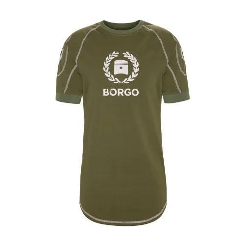 Borgo , Borgo Siracusa Diablo Olive T-Shirt ,Green male, Sizes: