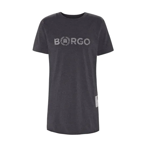 Borgo , Borgo Vintage Pistone Cabianca Melange T-Shirt ,Gray male, Sizes: