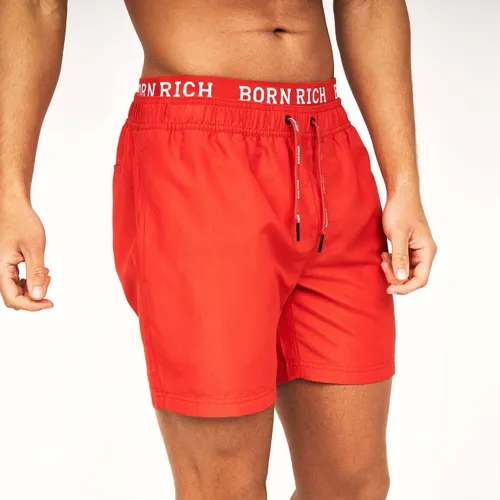 Born Rich Mens Zlatan Swimshorts - XL / Mars Red