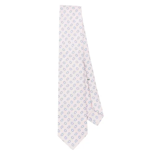 Borrelli , Pink Silk Paisley Embroidered Tie ,Multicolor male, Sizes: ONE