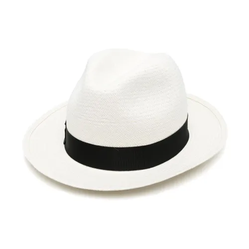 Borsalino , Black Straw Teardrop Hat ,Black female, Sizes: