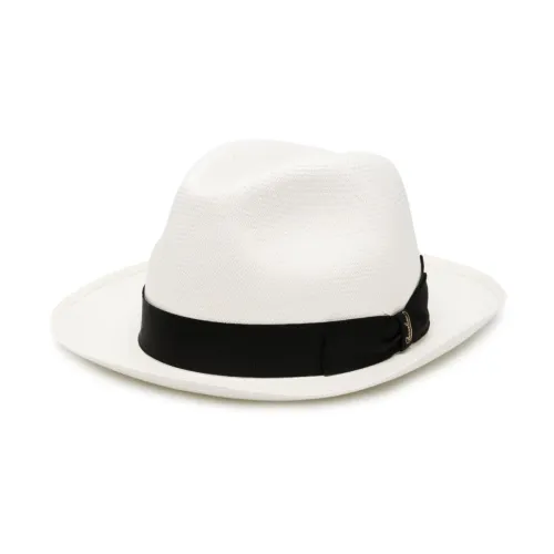 Borsalino , Men Accessories Hats Caps White Ss23 ,White male, Sizes:
