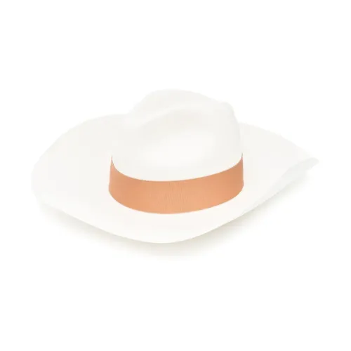 Borsalino , Sophie Ribbon-Detail Sun Hat ,Brown female, Sizes:
