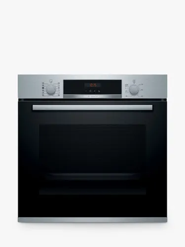 Bosch Series 4 HRS574BS0B Built In Electric Self Cleaning Single Oven with Steam Function, Stainless Steel - Stainless Steel - Unisex