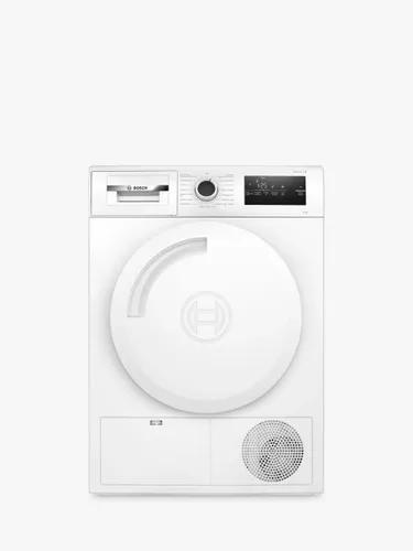 Bosch Series 4 WTN83202GB Freestanding Tumble Dryer, 8kg Load, White - White - Unisex