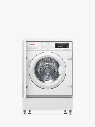 Bosch Series 6 WIW28302GB Integrated Washing Machine, 8kg Load, 1400rpm Spin, White - White - Unisex