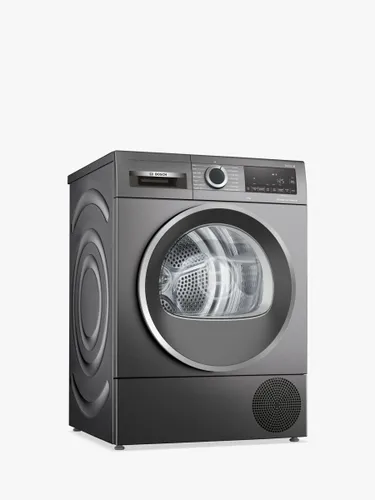 Bosch Series 6 WQG245R9GB Heat Pump Tumble Dryer, 9kg Load, Graphite - Graphite - Unisex
