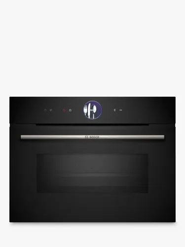 Bosch Series 8 CMG7761B1B Built-in Compact Single Electric Oven with Microwave Function, Black - Black - Unisex