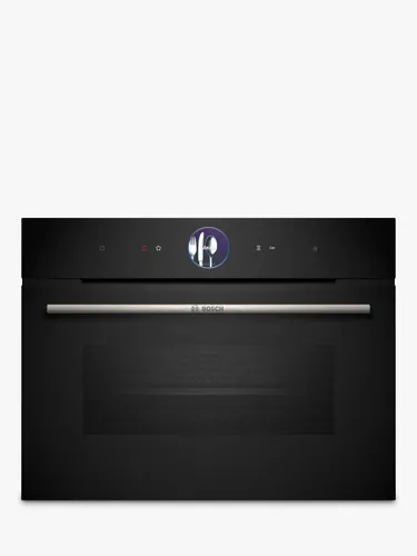 Bosch Series 8 CSG7361B1 Built In Compact Electric Oven with Steam, Black - Black - Unisex