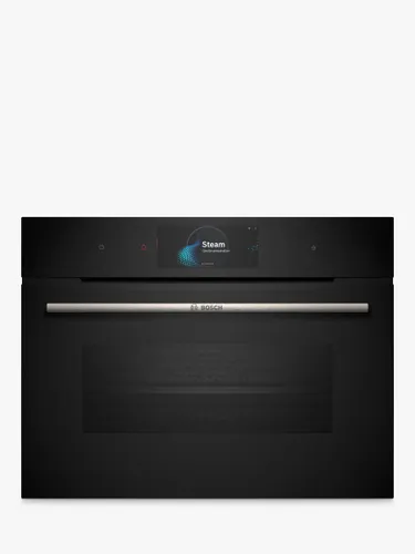Bosch Series 8 CSG7584B1 Built In Compact Oven with Steam Function, Black - Black - Unisex