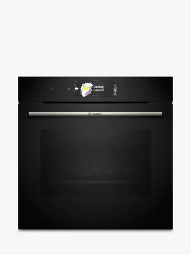 Bosch Series 8 HBG7784B1 Built-In Electric Self Cleaning Single Oven, Black - Black - Unisex