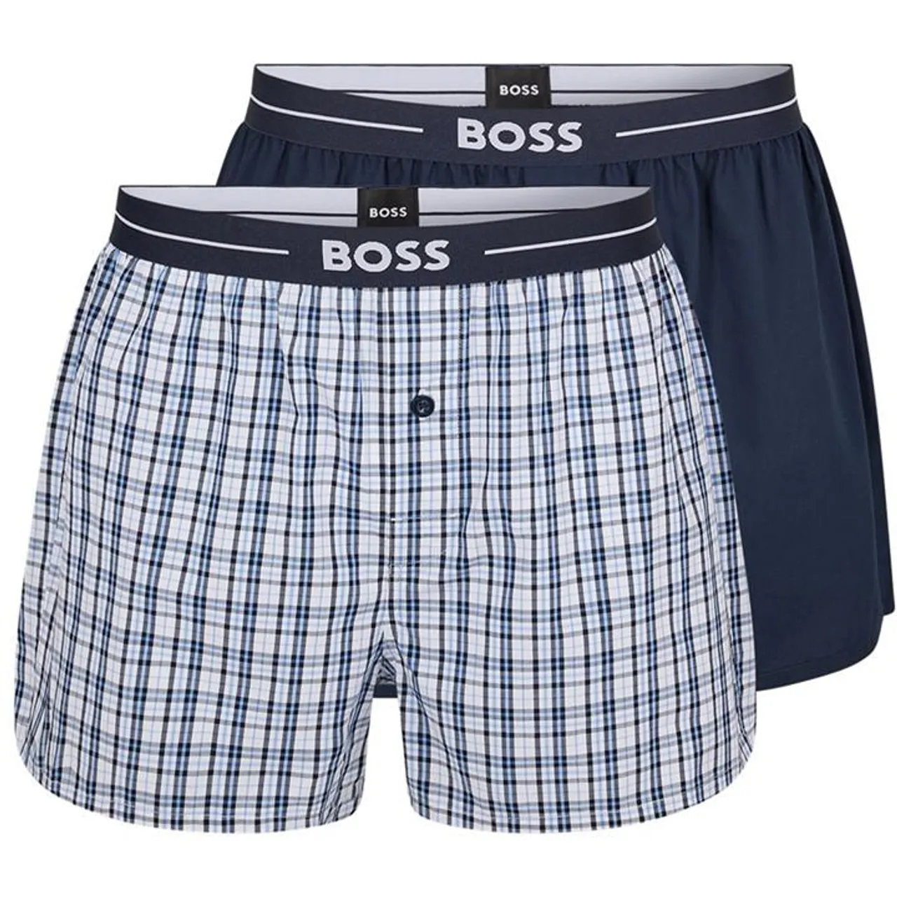 Boss 2 Pack Mens Boxers - Blue