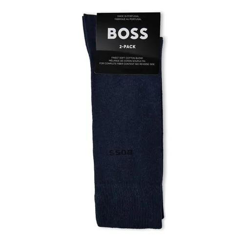 Boss 2 Pack Plain Socks - Blue