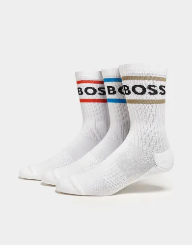 BOSS 3-Pack Crew Socks - White