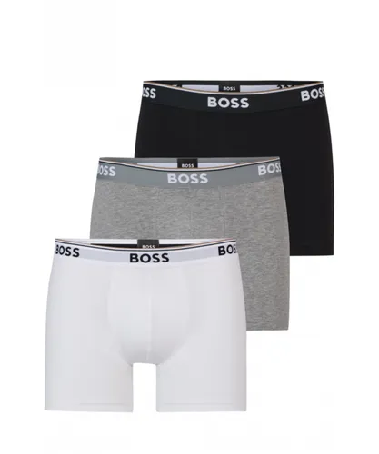 Boss 3 Pack Mens Boxer Brief - Multicolour Cotton