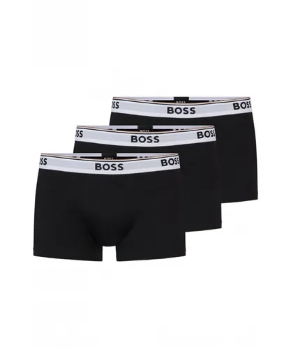 Boss 3 Pack Mens Trunk - Black Cotton