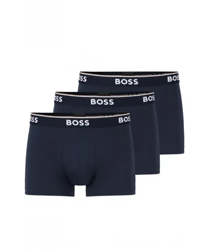 Boss 3 Pack Mens Trunk - Navy Cotton