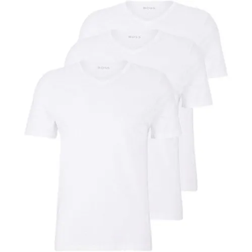 Boss 3 Pack T Shirts - White