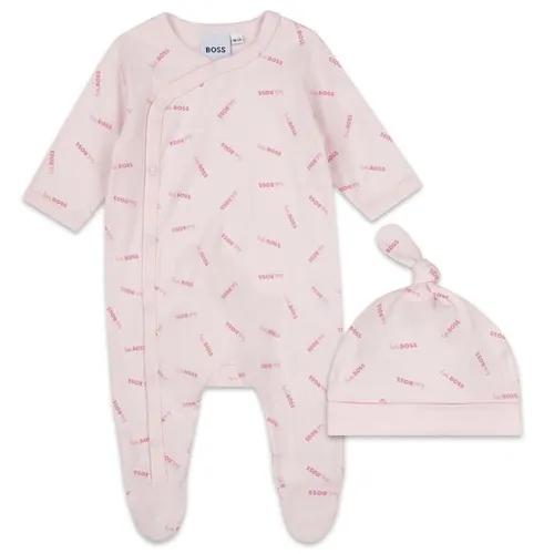 Boss All In One Babygrow and Hat Set Babies - Pink