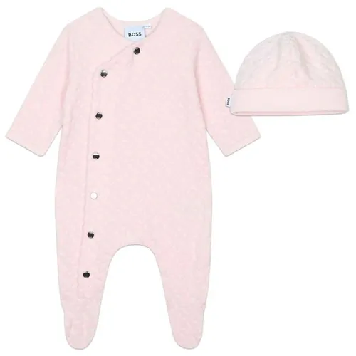 Boss All in One Babygrow and Hat Set Babies - Pink
