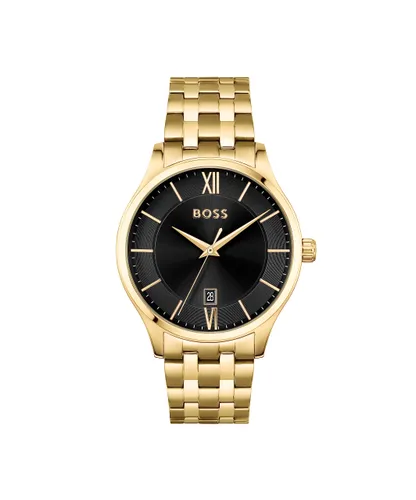 BOSS Analogue Quartz Watch for men with Gold colored